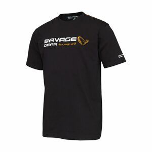 Savage Gear Triko Signature Logo T-shirt Black ink - L