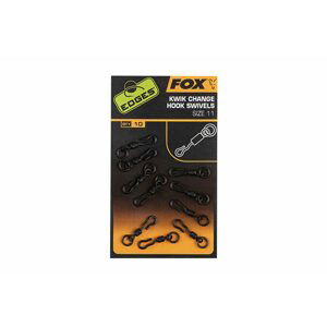 Fox Obratlík Edges Kwik Change Hook Swivels 10ks - vel.10