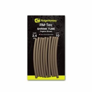 RidgeMonkey Smršťovací hadička RM-Tec Shrink Tube Organic Brown 10ks - 2,4mm