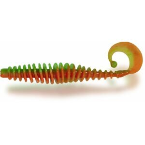 Magic Trout Gumová nástraha T-Worm Twister 1,5g 5,5cm Sýr 6ks - Neon zelená/oranžová