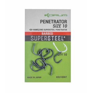 Korum Háčky Supersteel Penetrator Hooks Barbed 10ks - vel. 8