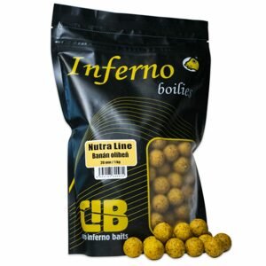 Carp Inferno Boilies Nutra Line Banán/Oliheň - 24mm 1kg