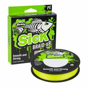 Berkley Šňůra Sick Braid Hi-Vis Žlutá 150m - 0,12mm 11,2kg