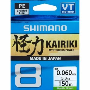 Shimano Šňůra Kairiki 8 Mantis Green 150m - 0,19mm  150m