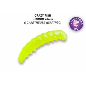 Crazy Fish Umělá Nástraha MF H worm 42mm Barva 6 Sýr Floating