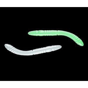 Libra Lures Fatty D’Worm Glow UV green - D’Worm Tournament 5,5cm 12ks