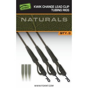 Fox Montáž Edges Naturals Kwik Change Lead Clip Tubing Rigs 3ks