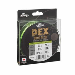 Berkley Šňůra DEX Braid x8 Chartreuse 150m - 0,04mm