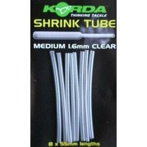 Korda Smršťovací bužírka Heat Shrink Tube clear 8ks - 1,6mm