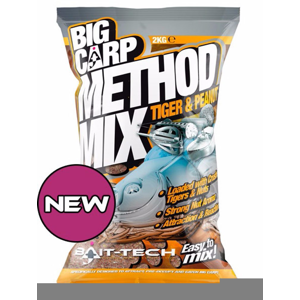 Bait-Tech Krmítková směs Big Carp Method Mix Tiger & Peanut 2kg