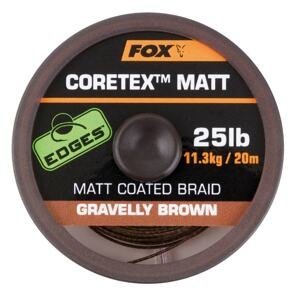 Fox Ztužená šňůrka Edges Coretex Matt 20m - Gravelly Brown 35lb