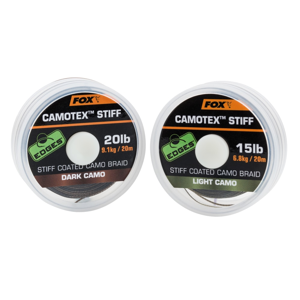 Fox Ztužená šňůrka Camotex Stiff 20m - Light Camo 20lb