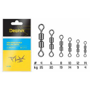 Delphin Obratlík Hi Speed Double Rolling Swivel A-04 10ks - Velikost 6/30kg