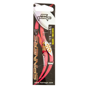 Fox Rage Rotační třpytka Blade Leaf Spinner Size 3 - 11,7g - Silver Red Dots