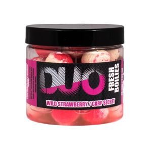 LK Baits Fresh Boilies DUO X-Tra 18mm 200ml - Wild Strawberry/Carp Secret