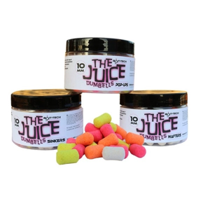 Bait-Tech Chytací peletky The Juice Dumbells - Wafters 8mm (volně se vznášejí ve vodě) 70g