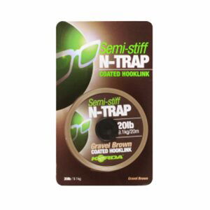 Korda Šňůrka N-Trap Semi Stiff 20m - 20lb Gravel Brown