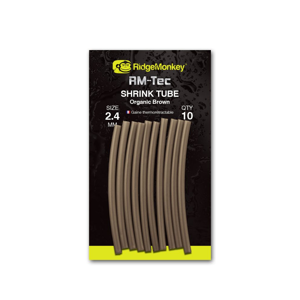 RidgeMonkey Smršťovací hadičky RM-Tec Shrink Tube 10ks - 2,4mm Organic Brown