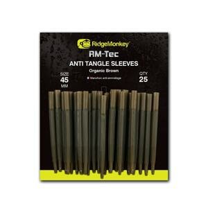 RidgeMonkey Převleky proti zamotání Anti Tangle Sleeves 25ks - 25mm hnědá organic brown
