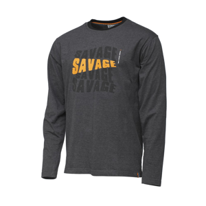 Savage Gear Triko Simply Savage Logo Tee Long Sleeve - M