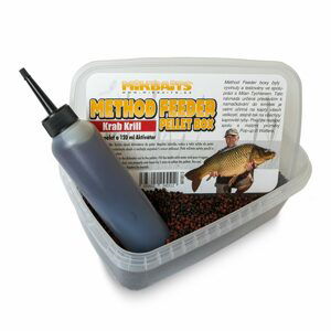 Mikbaits Method Feeder pellet box 400g+120ml - Krab Krill