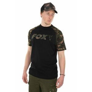 Fox Triko Raglan T-Shirt Black/Camo - XL