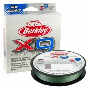 Berkley splétaná šňůra x9 low vis green 300 m - 0,10 mm 9 kg