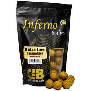 Carp inferno boilies nutra line banán oliheň - 250 g 20 mm