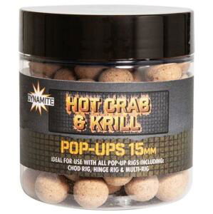 Dynamite baits plovoucí boilie pop ups hot crab krill 15 mm