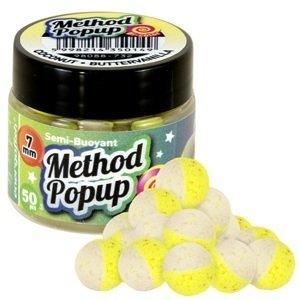 Benzar mix plovoucí boilies pop up bicolor method 7 mm - kokos-vanilka