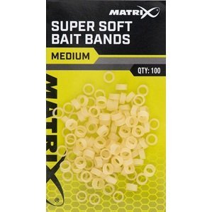 Matrix gumičky na nástrahy super soft bait bands 100 ks - medium