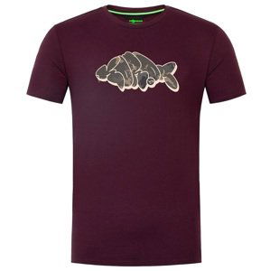 Korda tričko outline tee burgundy - xxl