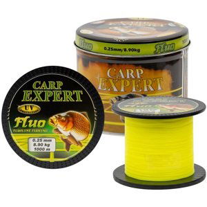 Carp expert vlasec v plechové doze uv fluo žlutý 1000 m - 0,35 mm 14,9 kg