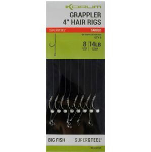 Korum návazec grappler 4” hair rigs barbed 10 cm - velikost háčku 8 průměr 0,30 mm nosnost 14 lb