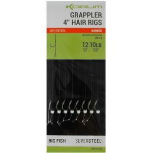 Korum návazec grappler 4” hair rigs barbed 10 cm - velikost háčku 12 průměr 0,26 mm nosnost 10 lb