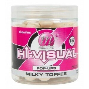 Mainline plovoucí boilie high visual pop-ups milky toffee 15 mm 50 ks