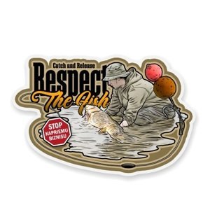 4anglersdesign samolepka 52 catch and release respect the fish sk