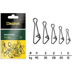 Delphin karabinka hooked snap 10 ks - velikost 1 nosnost 20 kg