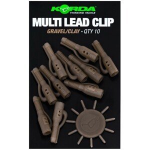 Korda závěsky multi lead clip - gravel/clay