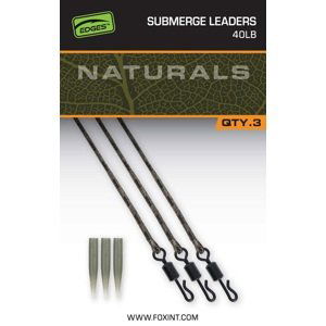 Fox montáž naturals submerged leaders 75 cm 3 ks - 40 lb