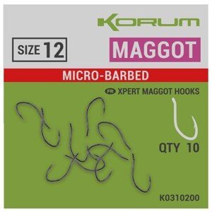 Korum háčeky xpert maggot barbed - #12