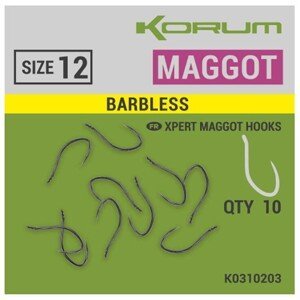 Korum háčeky xpert maggot barbless - #12