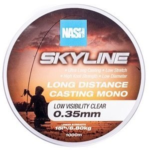 Nash vlasec skyline mono low visibility clear 1000 m - 0,35 mm 6,8 kg