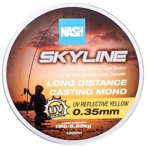 Nash vlasec skyline mono uv yellow 1000 m - 0,35 mm 6,8 kg
