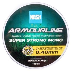 Nash vlasec armourline super strong mono uv yellow 1000 m - 0,40 mm 9,07 kg