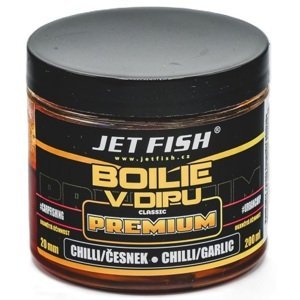 Jet fish boilie v dipu premium clasicc 200 ml 20 mm - chilli česnek