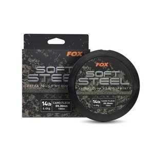 Fox vlasec soft steel fleck camo mono 1000 m - průměr 0,33 mm nosnost 7,3 kg