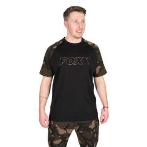 Fox tričko black camo outline t-shirt - l