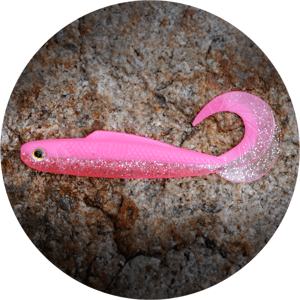 Redbass gumová nástraha twister kixter pink g uv - l 100 mm