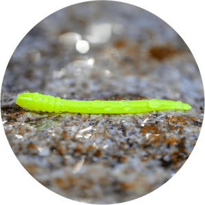 Redbass gumová nástraha micro tail s 35 mm - signal yellow uv color